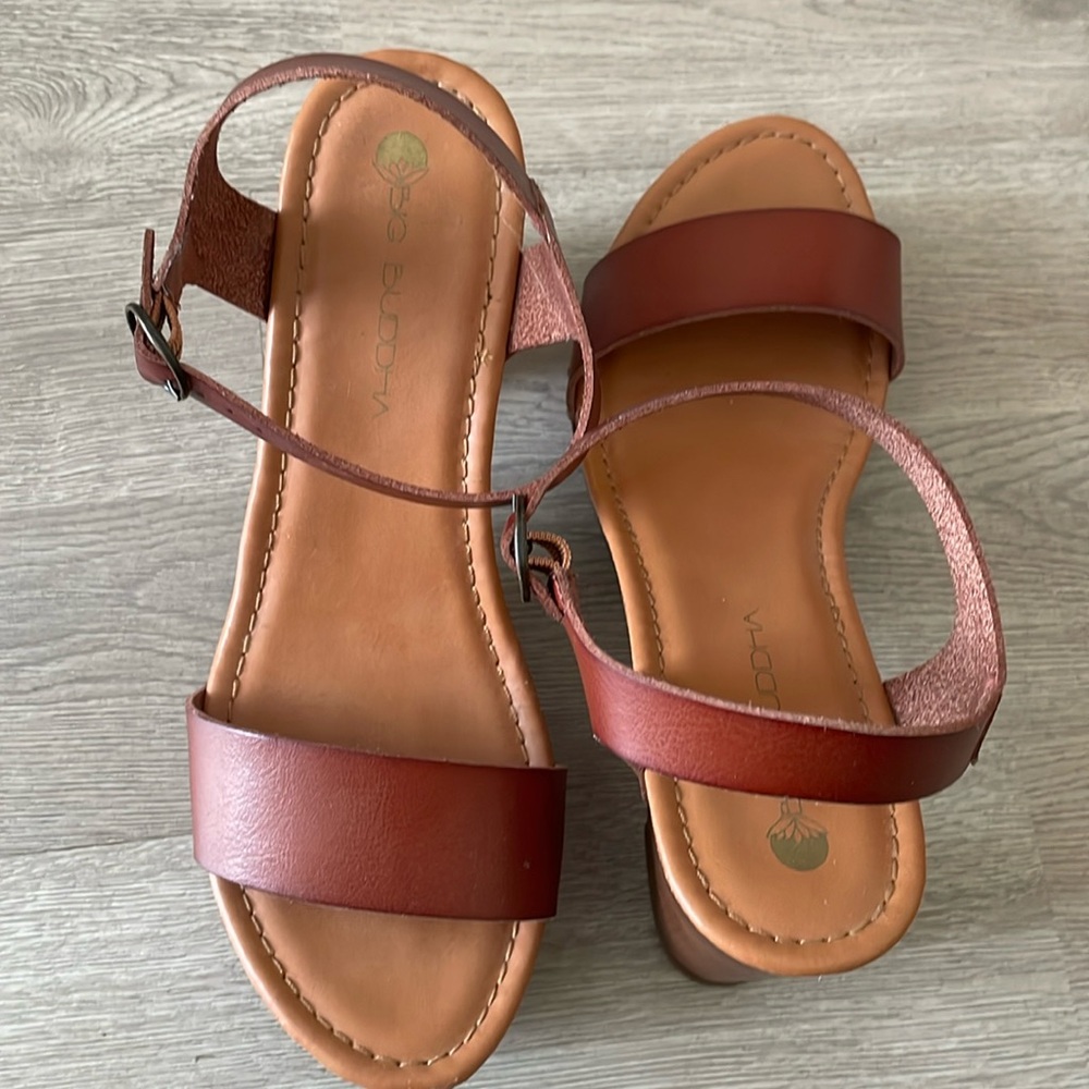 Big Buddah wooden heel sandal